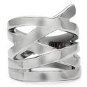 Geometric Stainless Steel Wrap Stack Open Band Sil