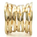 Geometric Gold Wrap Stack Spiral Open Design Band 
