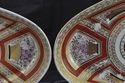 Pair of Red and Gold Armorial Hand Painted English