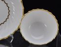 Worcester Fluted White and Gold Cup and Saucer Lat