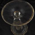 Roll Top Gilt and Frosted Glass Trumpet Vase circa