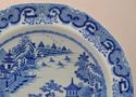 Antique Blue Spode Transferware Flying Pennant Lob