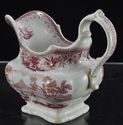 Antique Pink Red Staffordshire Mayer "Canova" Teap