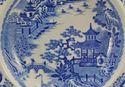 Antique Blue Spode Transferware Flying Pennant Lob