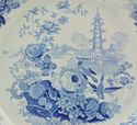 Antique Staffordshire Blue Transferware "Pagoda" P