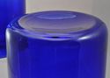 Pair of Antique Free Blown Cobalt Glass Floor Vase