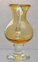 Honey Colored Glass Blown Creamer Modern Reproduct