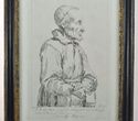 Pietro Ghezzi Original Engraving of the Actor Seba