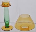 Vintage Free Blown and Pressed Bicolor Glass Tea L