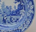 Pair of Minton Antique Blue Staffordshire Benevole