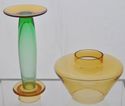 Vintage Free Blown and Pressed Bicolor Glass Tea L