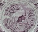 Antique Purple Transfer Historical Staffordshire P