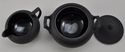 Wedgwood Black Basalt Creamer and Covered Sugar