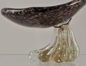 Whimsical Free Blown Murano Venetian Glass Bird Sh