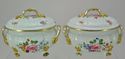 Pair of Antique Derby Porcelain Sauce Tureens on L