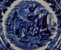 Wedgwood Cobalt Blue Transfer 7 Inch Plate Ferrara