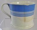 Antique Pearlware Mocha Ware Blue and White Banded