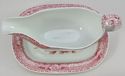 Vintage Spode "Camilla" Red Transferware Gravy Boa