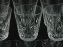 Set of 6 Waterford Cut Crystal Lismore Water Goble