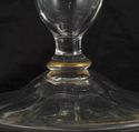 Roll Top Gilt and Frosted Glass Trumpet Vase circa