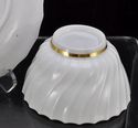 Worcester Fluted White and Gold Cup and Saucer Lat