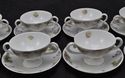 Set of 8 Antique Luster Carl Tielsch Cream Soups a