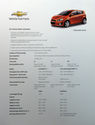 2012 Chevrolet Sonic 2LT Vehicle Information Packe