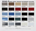 1990 Ford Truck Paint Color palette