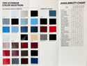 1989 Chevrolet Passenger Car Paint Color palette