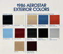 1986 Ford Aerostar Paint Color palette