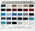 1992 Ford Truck Paint Color palette