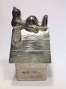Older Peanuts Snoopy Silverplated Doghouse Bank by