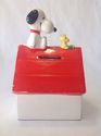 Rare Snoopy Woodstock Typewriter Doghouse Bank 5.7