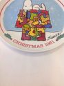 Peanuts Snoopy Collectible Ceramic Plate Christmas