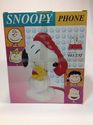 Older Snoopy Holding Woodstock Telephone and Bank 