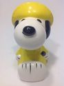 Older Snoopy Yellow Raincoat Coin Bank Ceramic Fin