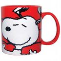 Set of 2 NIB Snoopy & Woodstock Cute Ceramic Mugs 