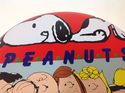 Rare Snoopy Bank Tin Wall Hanging Peanuts Round 8.