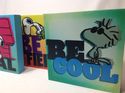 Set of 4 Peanuts Canvas Wall Art 8" x 8" Snoopy Jo