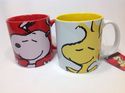 Set of 2 NIB Snoopy & Woodstock Cute Ceramic Mugs 