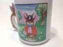 Bunny Rabbit Handle Coffee Mug Cup Easter Ceramic 