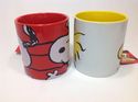 Set of 2 NIB Snoopy & Woodstock Cute Ceramic Mugs 
