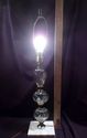 Swirled Glass Bulb Lamp with Marble Base, Working