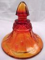 Rare Northwood EAPG Amberina Footed and Covered Je