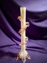 Victorian Amber Tall Art Glass Vase, Stevens & Wil