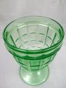 Vintage Vaseline Glass Covered Footed Compote, Dep