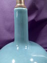 Blue Ceramic Lamp, 22" Height, with Shade and Matc