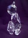 Large Crystal Figurine Sitting Cat, Faceted Crysta