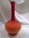 Very Rare Wheeling Satin Peachblow Art Glass Vase,