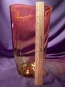 Circa 1950 Vase, Amberina Large Art Glass, Hand-Bl